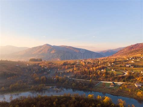 Beautiful Autumn Morning In Picturesque Carpathians Eastern Beskids