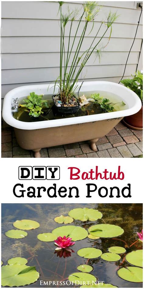 Collection by barb merrill • last updated 2 weeks ago. How to Make a Bathtub Fish Pond | Fish pond gardens ...
