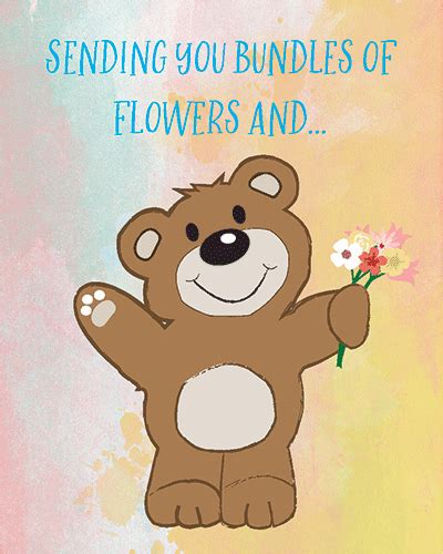 Wish a bright day with a warm hug. Flowers And Bear Hugs!! Free Hug Week eCards, Greeting ...