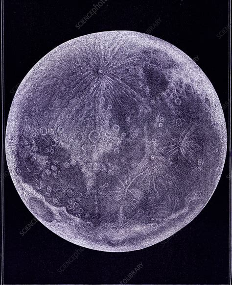 Topography Of The Moon 1877 Illustration Stock Image C0473855