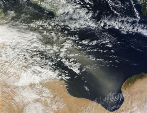 Dust Storm Over The Mediterranean Sea