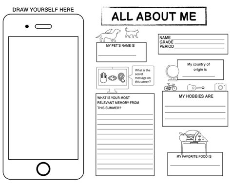 Printable All About Me Template Adults Printable Jd