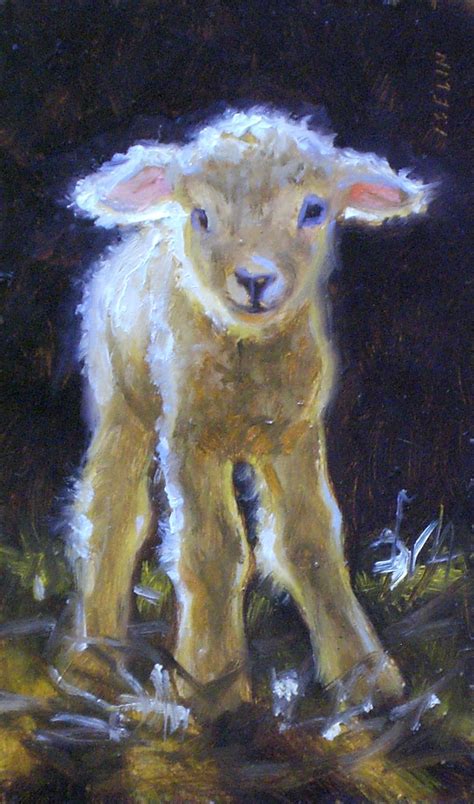 Wobbly But Willing Lamb Sheep Paintings Animal Paintings Sheep Art