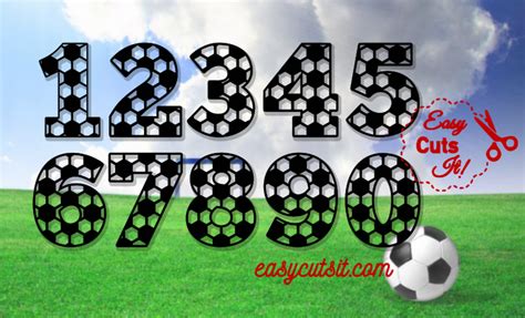 Varsity numbers free svg cut files & clipart set. Soccer Numbers ~ SVG, DXF, EPS, PDF plus | Soccer cards ...