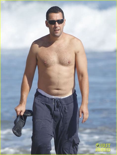 Full Sized Photo Of Adam Sandler Shirtless Beach Time With Sadie Sunny 44 Photo 2713538 Just