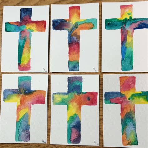 Watercolor Crosses Easter Projects Painting Abstract Artwork