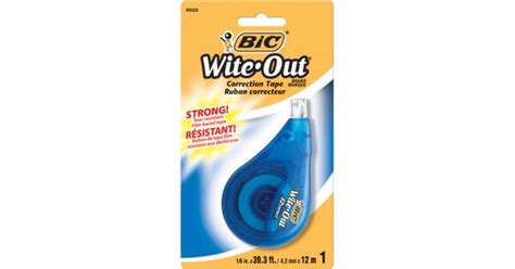 Correction Tape Bic White Out Bx 6