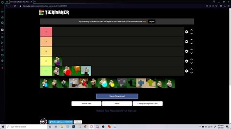 Devil Fruit Tier List Two Piece Roblox Youtube