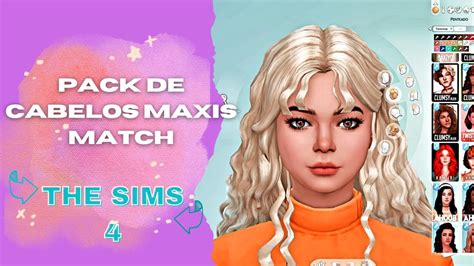 Pack De Cabelos Maxis Match ConteÚdo Personalizadothe Sims 4 Youtube