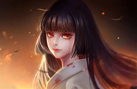 Wallpaper Jigoku Shoujo Anime Girls Bangs Enma Ai Long Hair Brunette 1920x1246