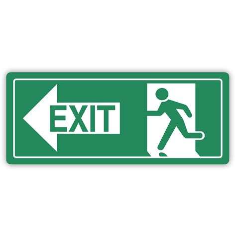 Exit Signs Left Arrow Size 1 Safety Signs Australia