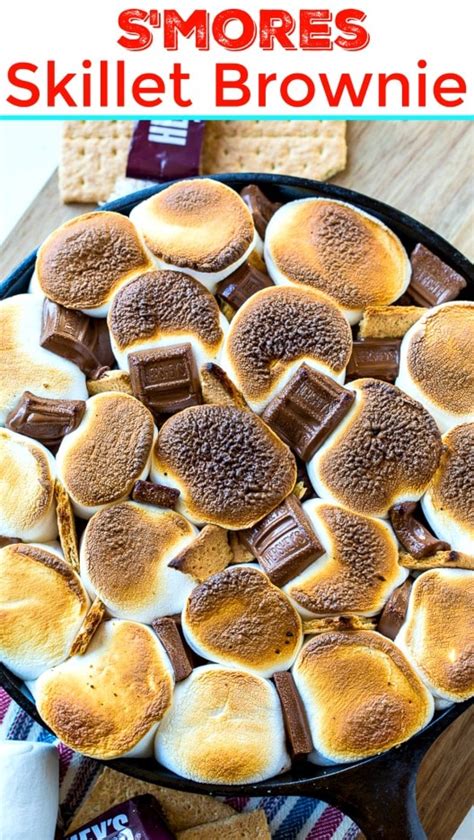 Smores Skillet Brownie Spicy Southern Kitchen