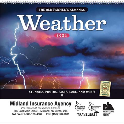 Promotional Spiral The Old Farmer Almanac Weather Watchers with Custom