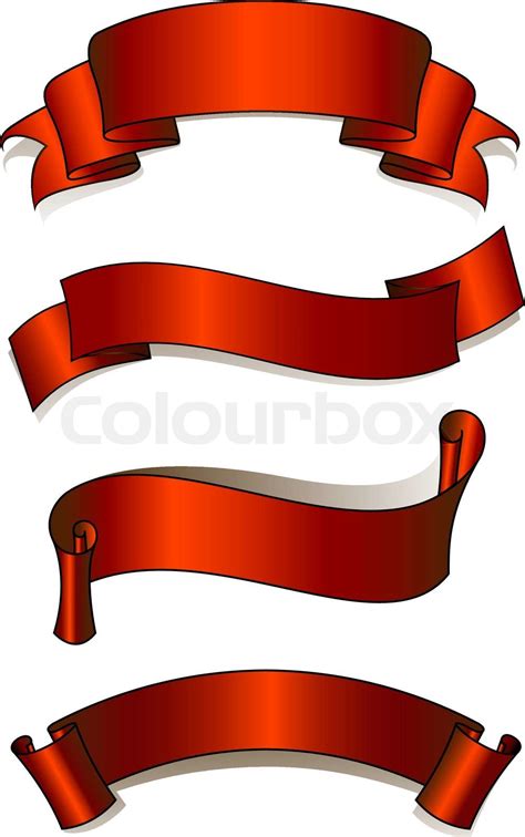 Red Banners Stock Vector Colourbox
