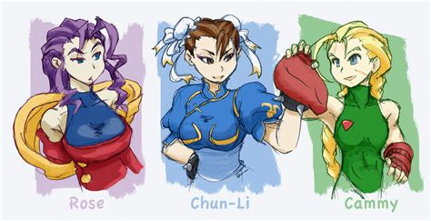 Chun Li Cammy White And Rose Street Fighter Drawn By Danheron