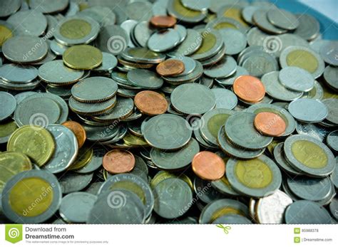 Thai coins stock photo. Image of exchange, bill, cash - 85988378
