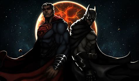 Download Moon Night Superman Batman Comic Dc Comics Hd Wallpaper By
