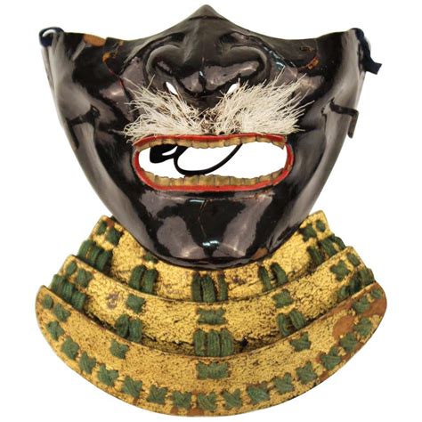 Japanese Edo Period Samurai Mask At 1stdibs Edo Period Mask Japanese