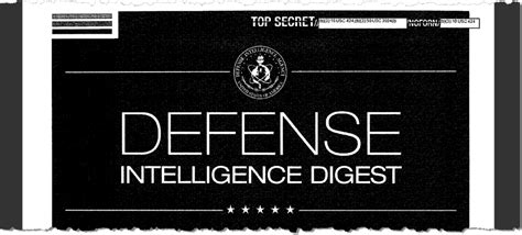 Defense Intelligence Digests Defense Intelligence Agency Dia