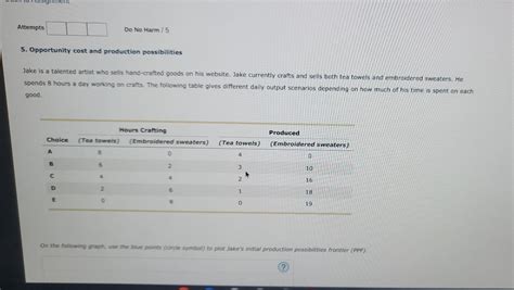 Solved 5 Opportunity Cost And Production Possibilities Jake Chegg Com