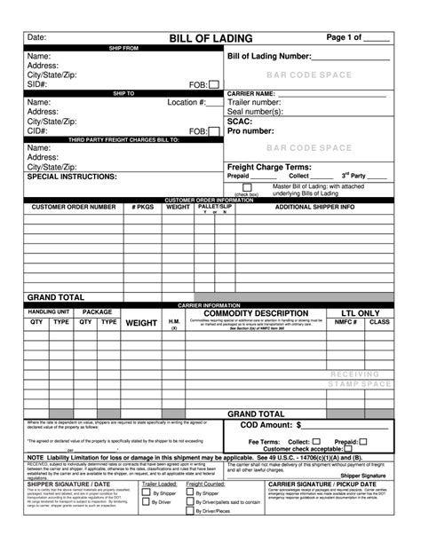 An inland bill of lading is a document that establishes an agreement between a shipper and a transportation company for the transportation of goods. Cid on bill of lading - Fill Out and Sign Printable PDF ...