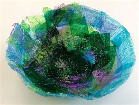 Tissue Paper Bowls Teaching Art Kindergarten Art Paper Bowls
