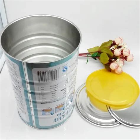 1l Wholesale Round Milk Powder Can Tin Box Buy Tin Can For Powder