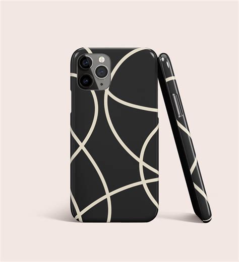 Abstract Lines Line Art Geometric Phone Case Iphone 13 Pro Etsy In