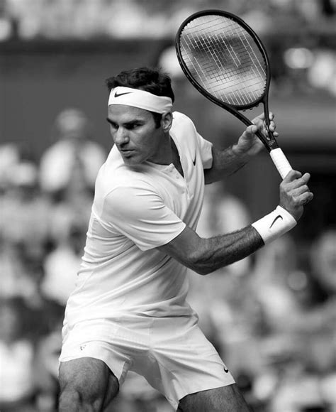 Blackandwhite Tennis Roger Federer Federer Wimbledon