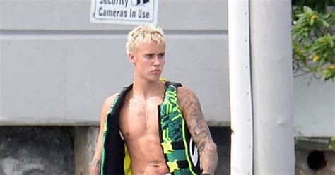 Pink And Hot Justin Bieber Wakeboarding In His Calvin Klein Underwear In Miami