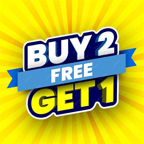 Premium Vector Buy 2 Free Get 1 Sale Banner Vector Illustration