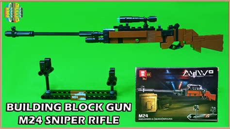 Lego Gun Model M24 Sniper Rifle Lego Bricks Compatible Youtube