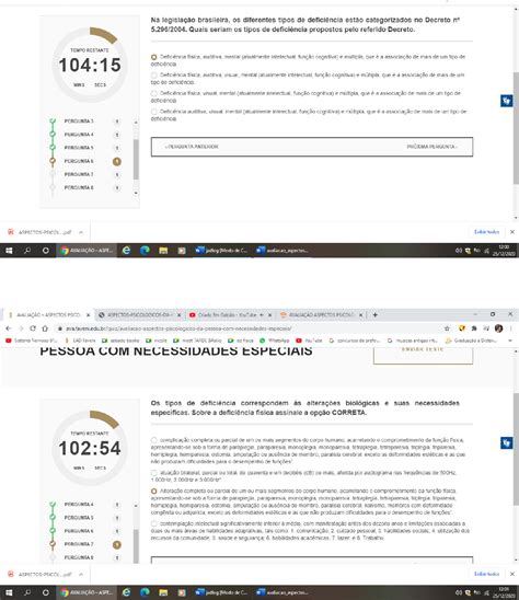 Avaliacao Aspectos Psicologicos Da Pessoa Com Necessidades