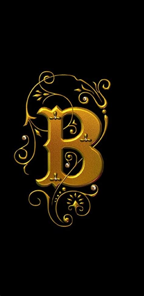 2024 Letter B Royal Letters Golden Black Alphabet Alphabets