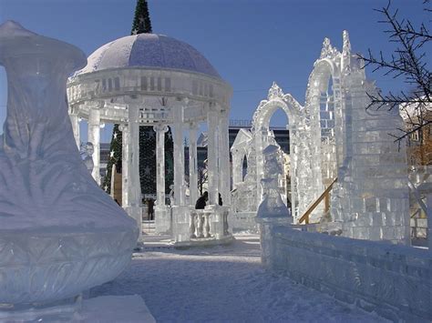 The Ice City In Yekaterinburg Winters Tale The Temperature A Minus