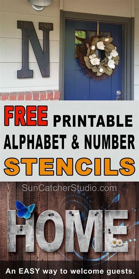 Free Alphabet Stencils And Number Stencils Arial And Script Patterns
