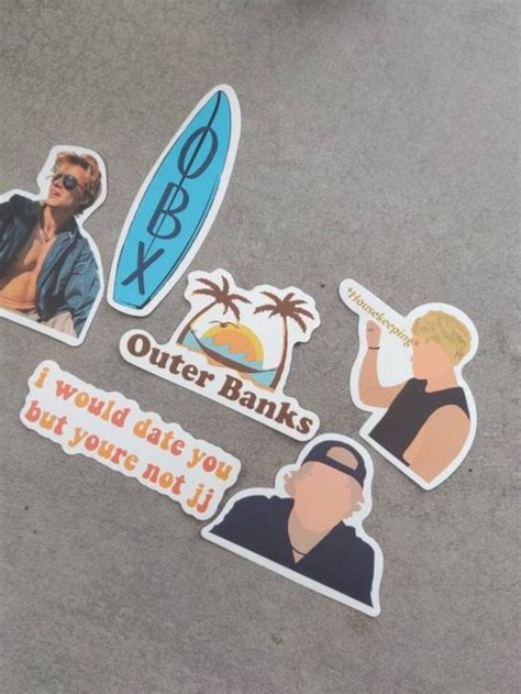 Jj Outer Banks Stickers Sticker Pack John Bsarah Cameron Etsy