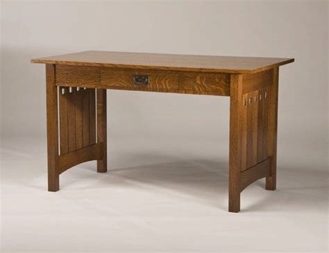 Hand Made Quarter Sawn White Oak Mission Style Desk By Cyma Furniture