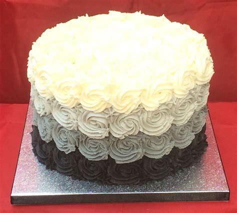 Red Velvet And Cream Cheese Buttercream Black Grey And White Ombré