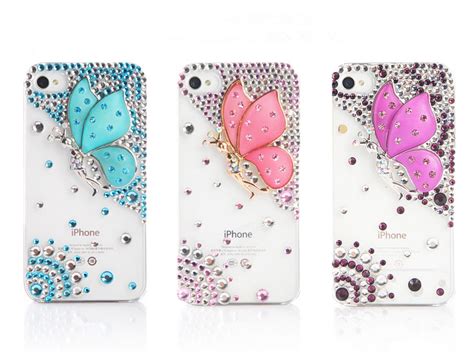 Cute Iphone 5s Case Iphone 4s Case Phone Case Crystal Butterfly Iphone