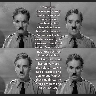 But first, here's our ultimate collection of the 50 greatest charlie chaplin quotes Charlie Chaplin in The Great Dictator - best speech EVER ...