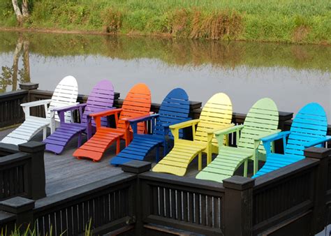 Polywood's modern adirondack chair is proof that plastic adirondack chairs don't have to look inexpensive. Modern Adirondack Chairs