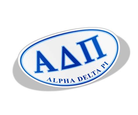 Alpha Delta Pi Greek Letter Oval Decal Greek Gear