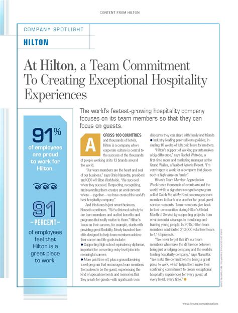 At Hilton, a Team Commitment To Creating Exceptional Hospitality
