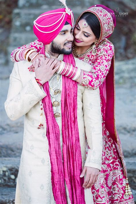 this stylish punjabi wedding allowed the couple s class and elegance… indian wedding couple