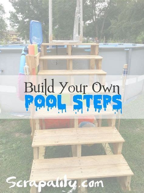 How To Build Pool Steps Using Pallet Wood And Reclaimed Wood Pool