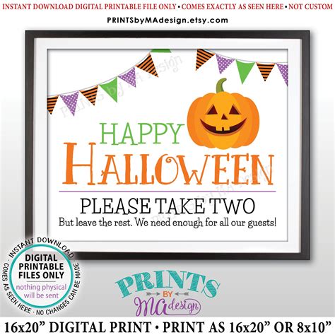 Halloween Candy Sign Printable