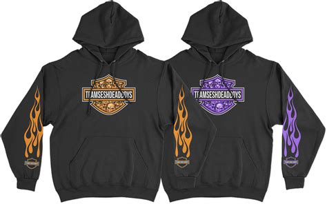Soft Black Hoodie Comes With Either Orange Or Purple Print Designed By Tyrus Creek 2 4 Weeks For
