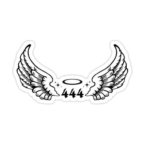 Angel Number 444 Sticker Inspirational Design