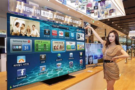 The minimalistic 4k ultra hd tv is ideal for enjoying your favourite movies. Samsung 75-inch ES9000 smart TV on sale in South Korea for ...